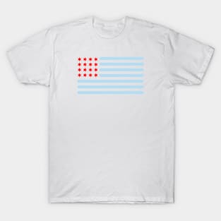 Chicago American Flag with Stars & Stripes T-Shirt